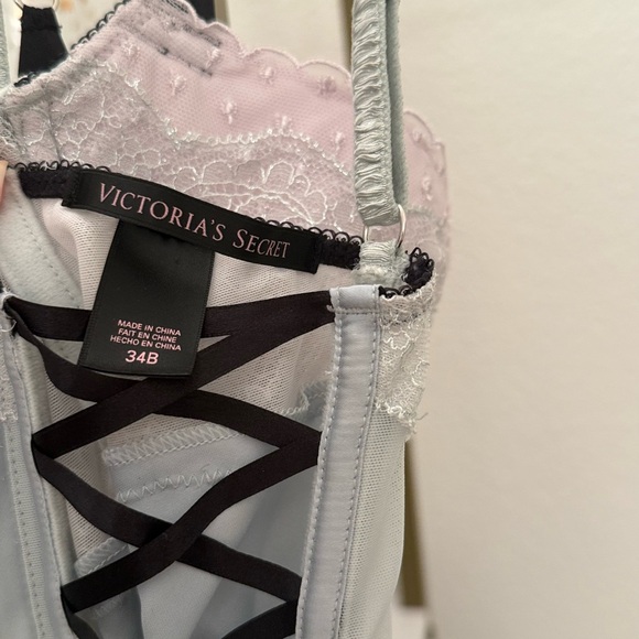 Victoria Secrets 2014 Runway Metallic Ruffle Lace Bustier Corset Garden Hooks - Picture 7 of 8